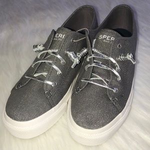 Sperry Grey & Silver Crest Vibe Sneaker